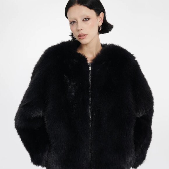 NWT Dion Lee Faux Fur Bomber Jacket Size Small - Picture 2 of 8